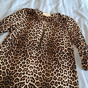 Wishful Park Leopard Animal Print 3/4 Sleeve S